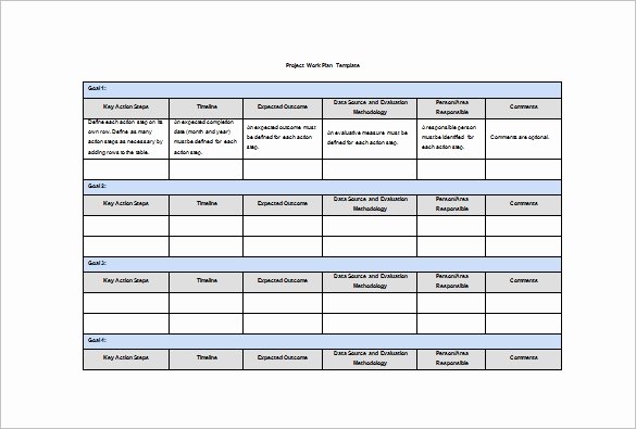 Work Plan Template Excel Beautiful Work Plan Template 16 Free Word Pdf Documents Download