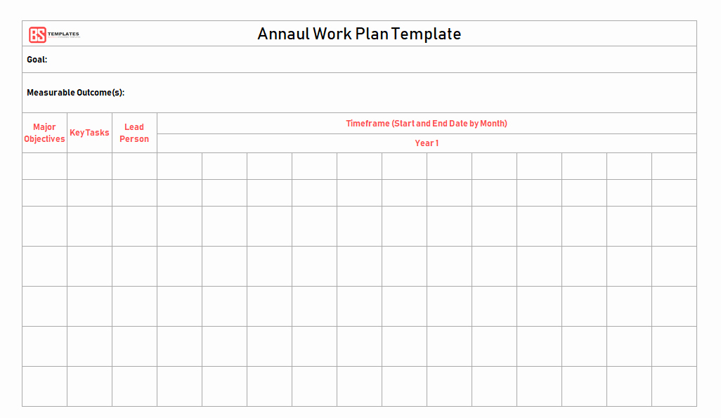 Work Plan Template Excel Elegant Work Plan [ Templates Samples