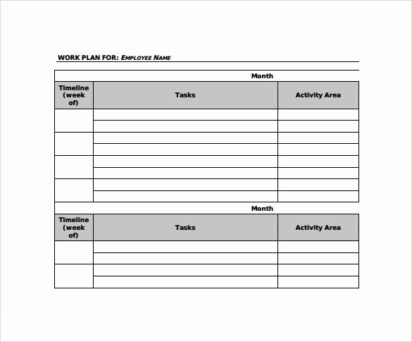 Work Plan Template Excel Luxury Work Plan Template 17 Download Free Documents for Word