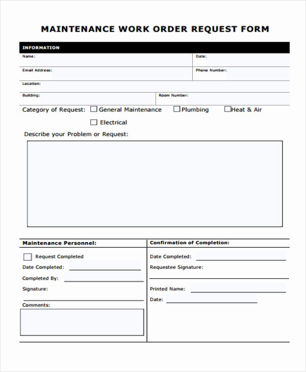 Work Request form Best Of 22 Work order form Template