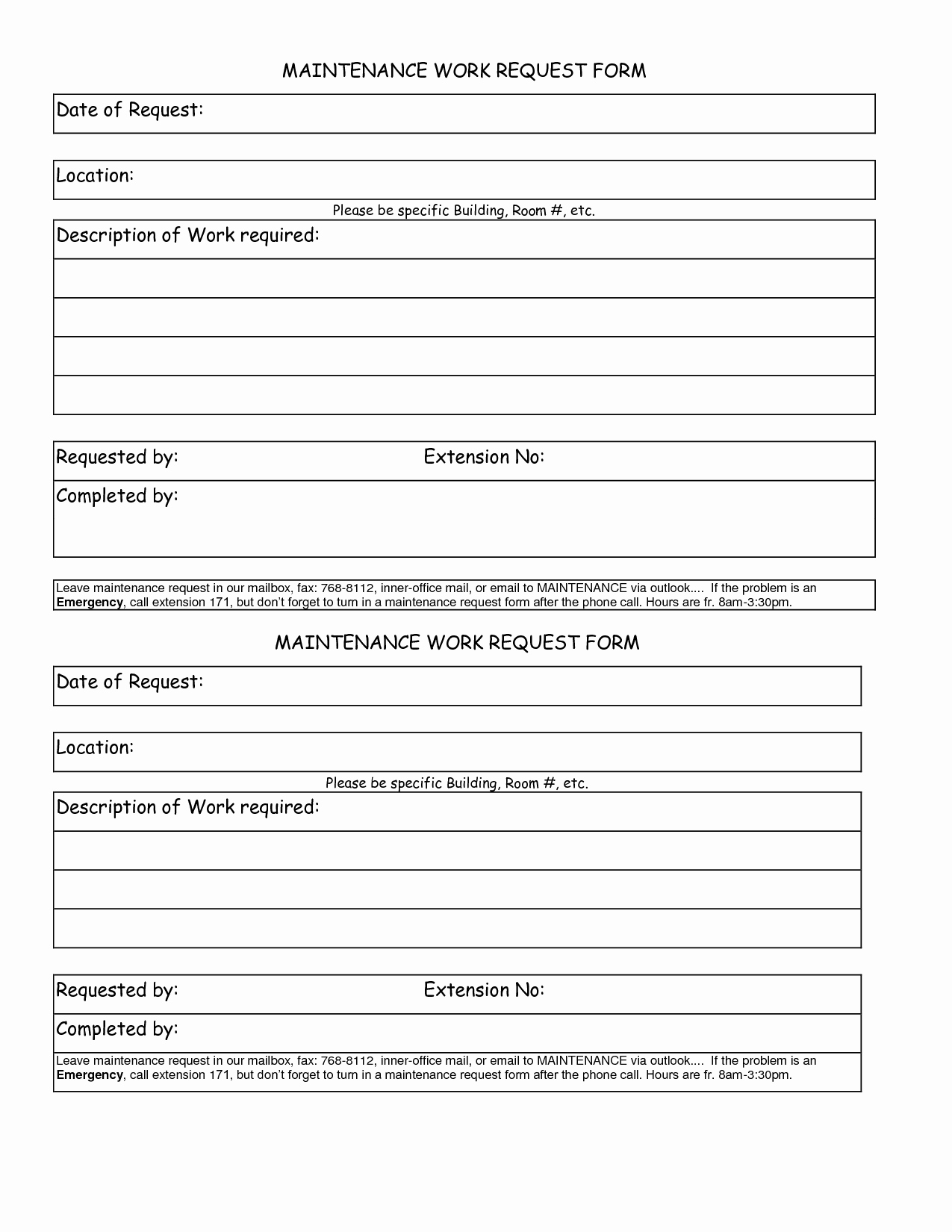 Work Request form Elegant Work Request form Work Request form Template