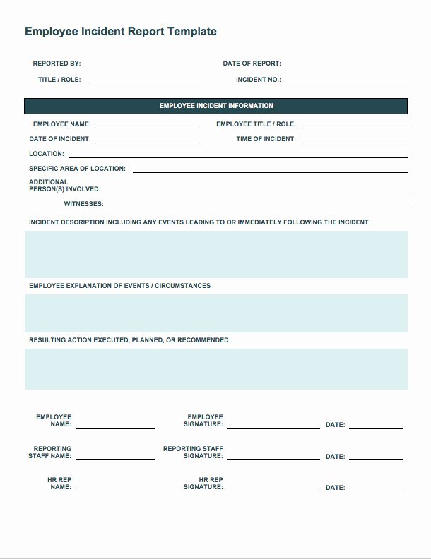 Workplace Incident Report form Template Free Awesome Free Incident Report Templates Smartsheet