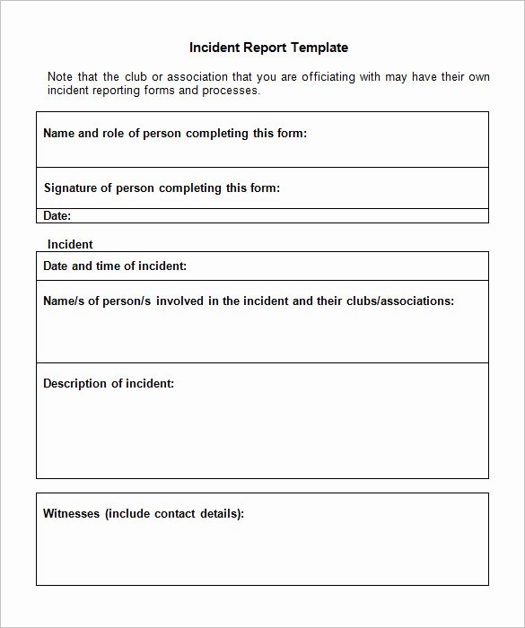 Workplace Incident Report form Template Free Best Of 14 Employee Incident Report Templates Pdf Doc