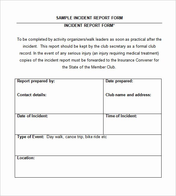Workplace Incident Report form Template Free Best Of 50 Incident Report Templates Pdf Docs Apple Pages