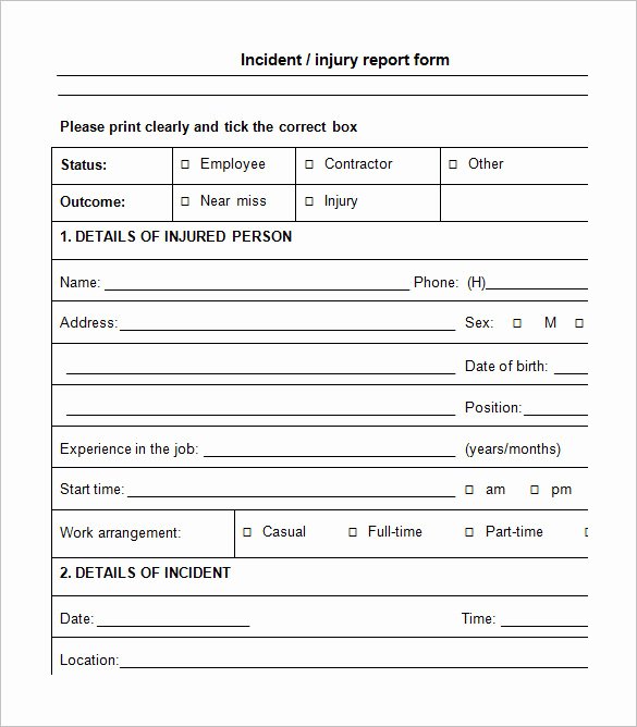 Workplace Incident Report form Template Free Fresh 14 Employee Incident Report Templates Pdf Doc
