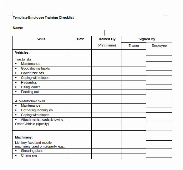 Workshop Planning Checklist Best Of Employee Safety Training Checklist Template Templates