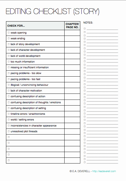 Writing Process Worksheet Pdf Elegant Editing Checklist Writing Worksheet Wednesday