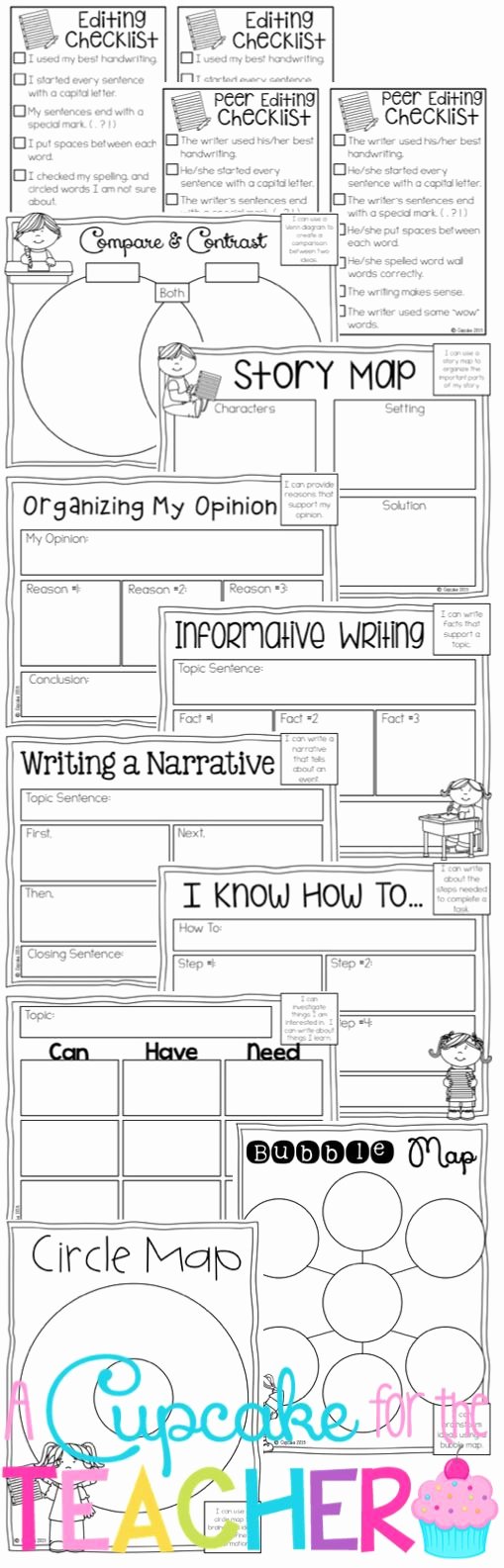 Writing Process Worksheet Pdf Fresh A Cupcake for the Teacher Writing Process Posters