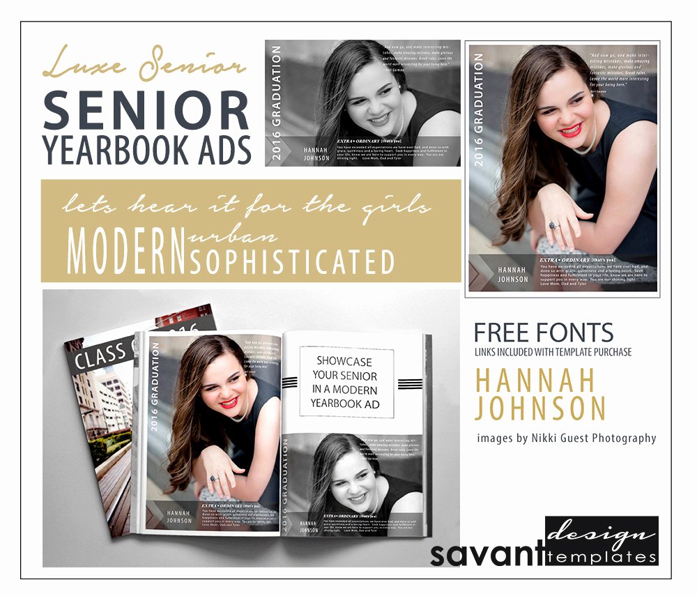 Yearbook Ad Templates Free Download Best Of Yearbook Ads Senior Graduation Shop Templates Luxe