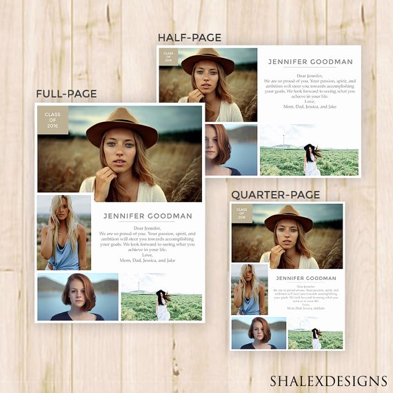 Yearbook Ad Templates Free Download Elegant Senior Yearbook Ads Magazine Style Shop Template Psd