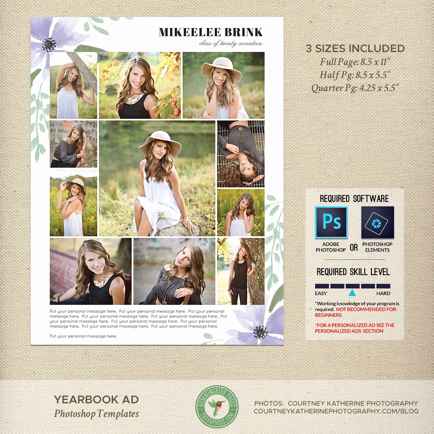 Template For Yearbook Ad