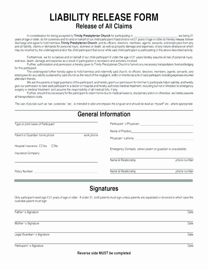 Yoga Release forms Fresh Yoga Waiver form Template Canada – Blog Dandk