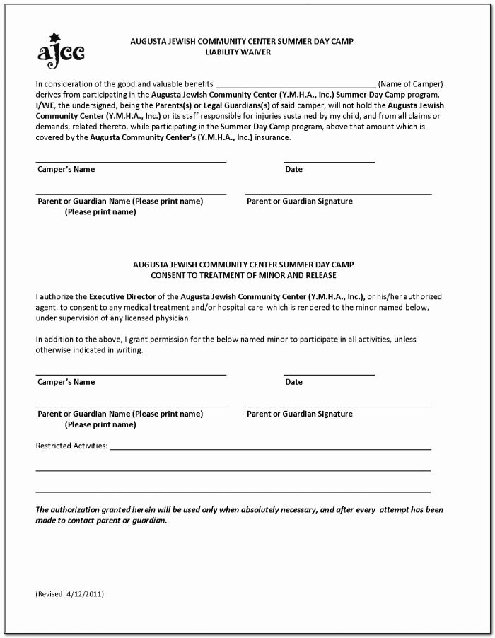 Yoga Release forms Luxury Free Yoga Liability Waiver form