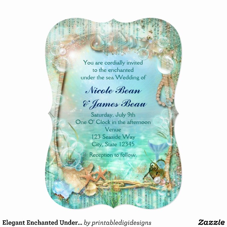 You are Cordially Invited Template New Elegant Enchanted Under the Sea Beach Invitations