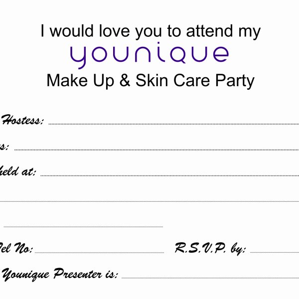 Younique Gift Certificate Template Fresh Younique Party Invitations