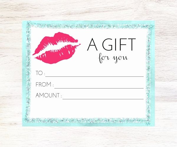 Younique Gift Certificate Template New Editable Lipsense Gift Certificate Lipsense