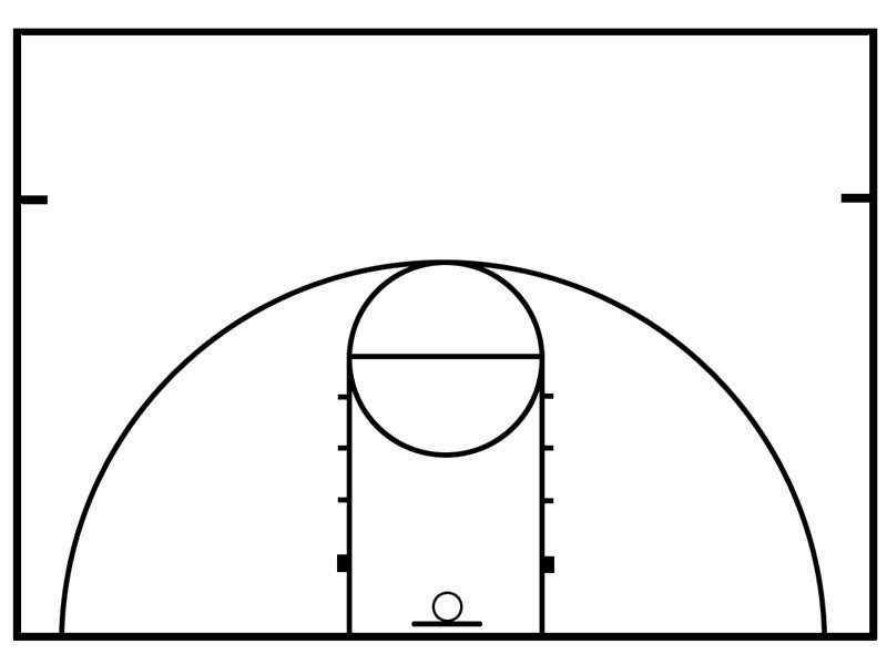 Youth Basketball Court Dimensions Diagram New Basketball Half Court Diagrams Printable Clipart Best