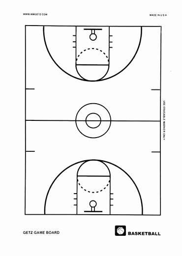 Youth Basketball Court Dimensions Diagram Unique Basketball Full Court Game Board Getz Corporation