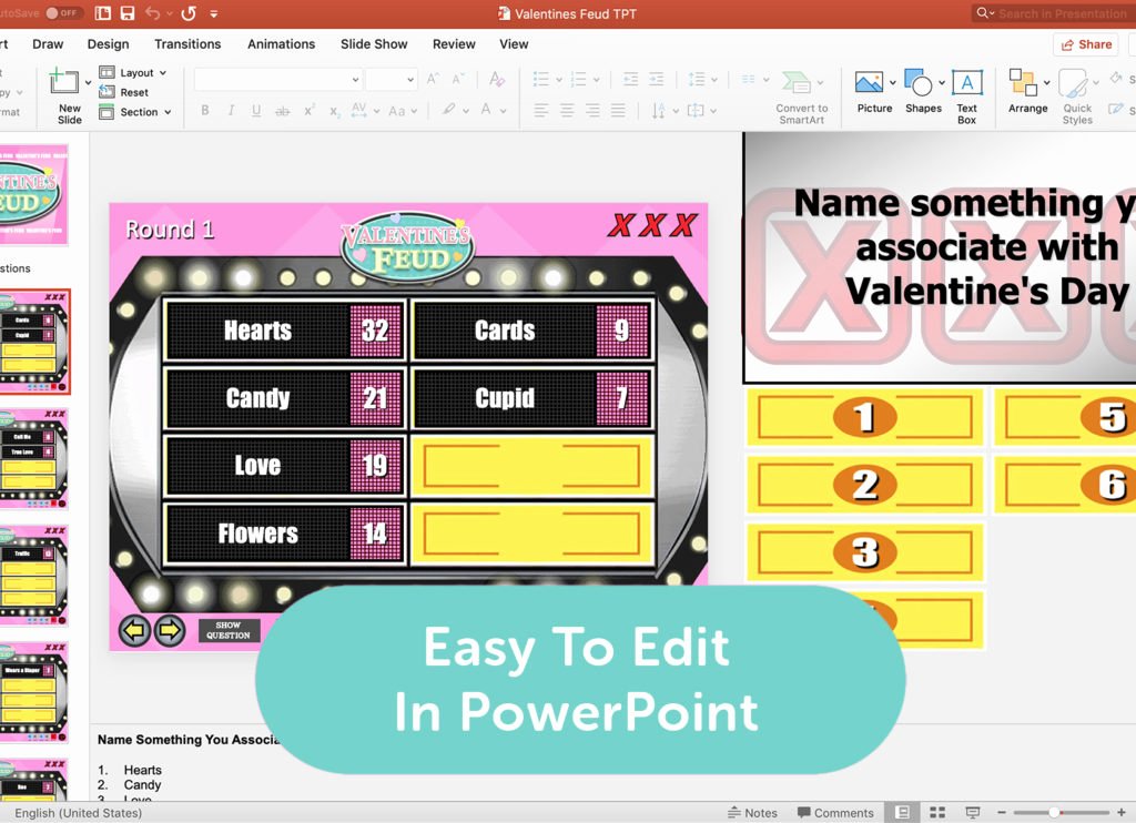 Youth Downloads Family Feud Lovely Valentine S Feud Trivia Powerpoint Game Mac Pc and Ipad