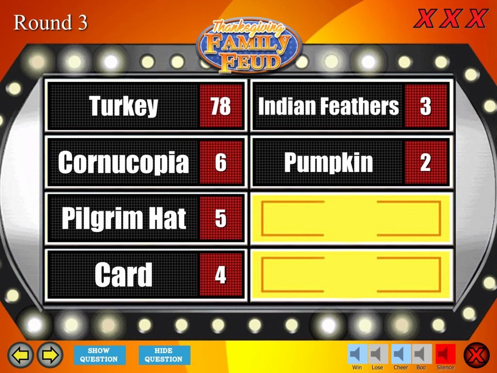 Youth Downloads Family Feud Unique Thanksgiving Family Feud Trivia Powerpoint Game Mac and