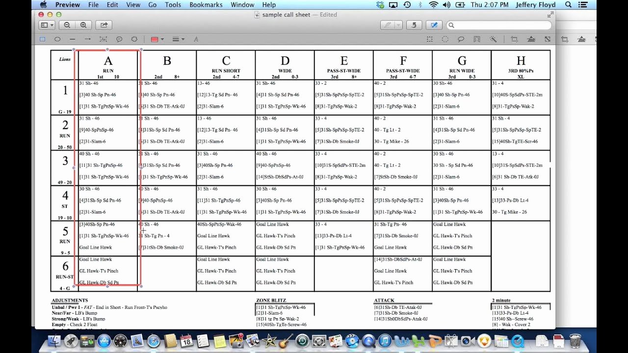 Youth Football Practice Plans Excel Best Of Call Sheet