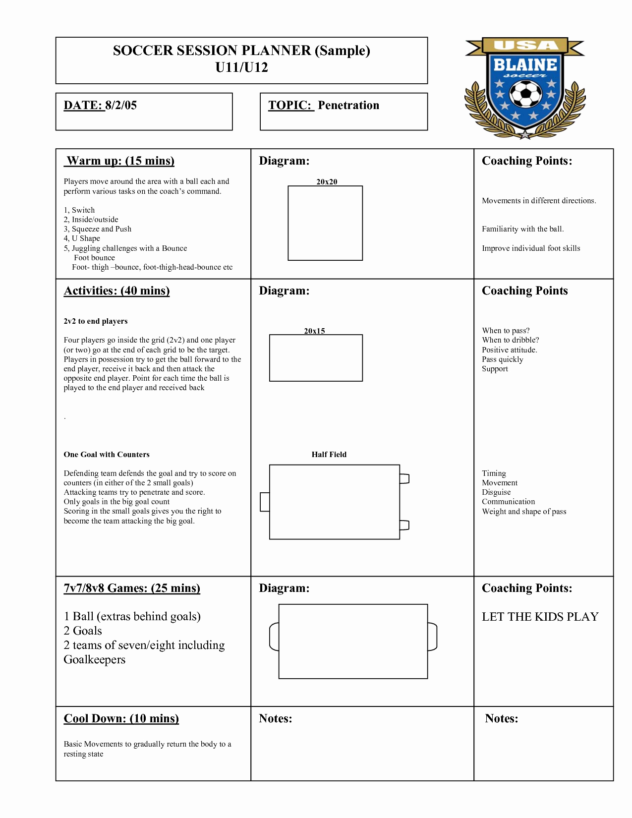 Youth Football Practice Plans Excel Luxury soccer Practice Planner soccer is Life