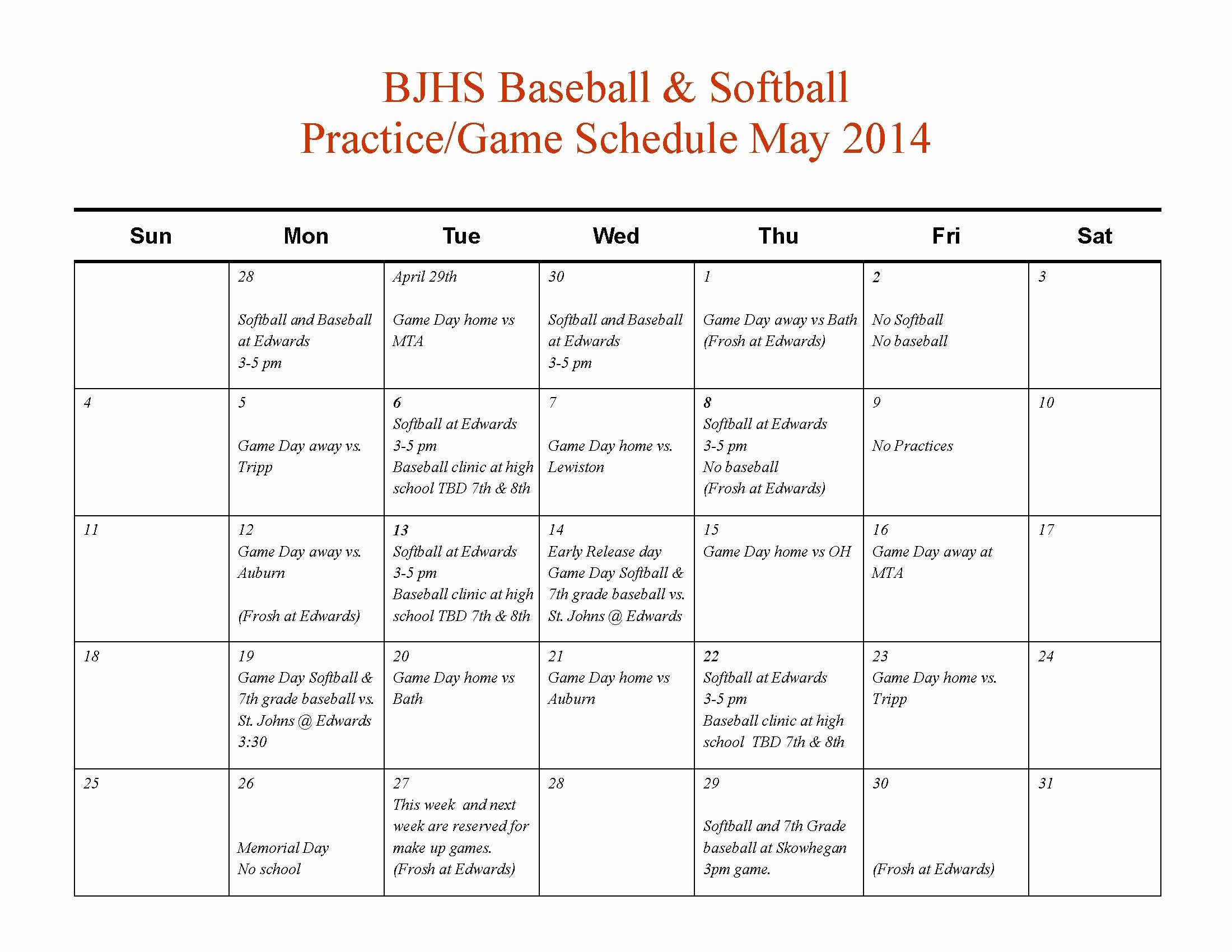 Youth Football Practice Schedule Template Beautiful 010 softball Practice Plan Template Baseball Awesome