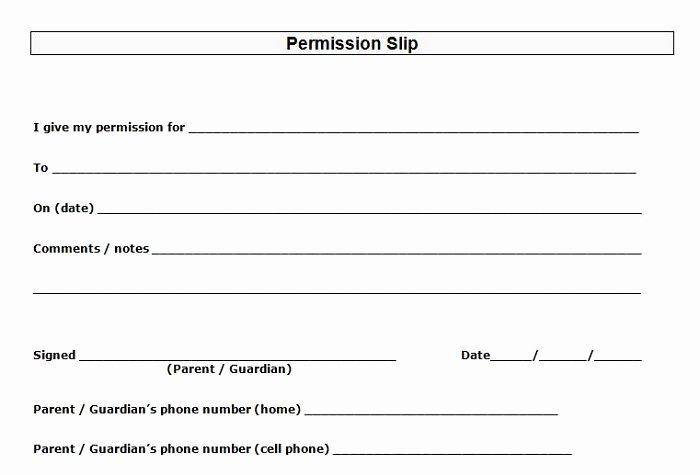 Youth Group Permission Slips Unique 35 Permission Slip Templates &amp; Field Trip forms Free