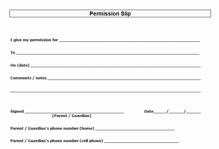 Youth Group Permission Slips Unique 35 Permission Slip Templates &amp; Field Trip forms Free
