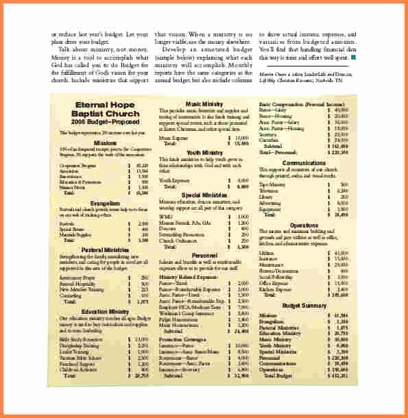 Youth Ministry Budget Template Awesome 10 Sample Church Bud Spreadsheet