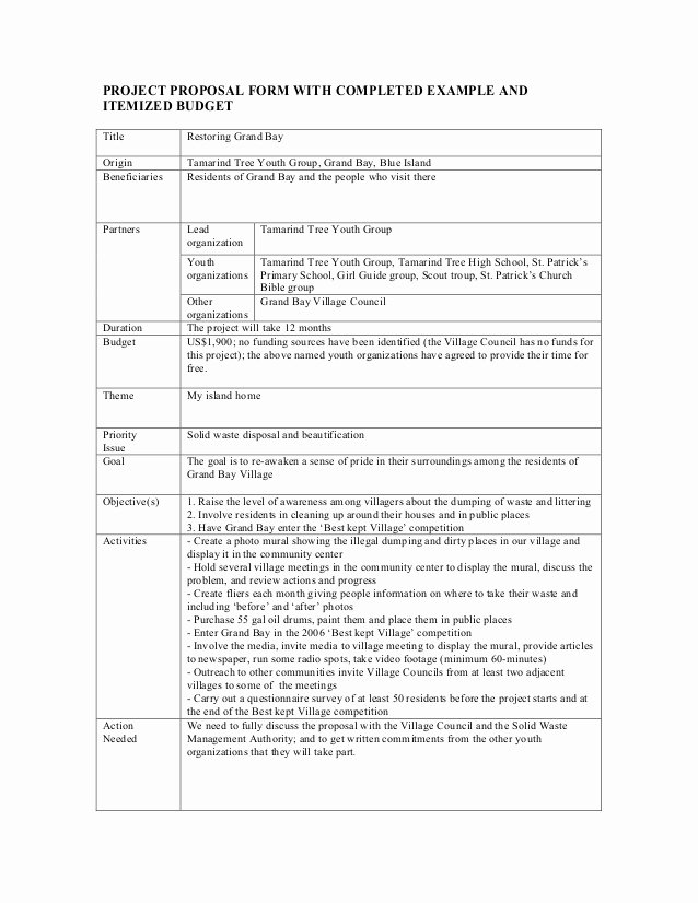 Youth Ministry Budget Template Beautiful Example Proposal Bud