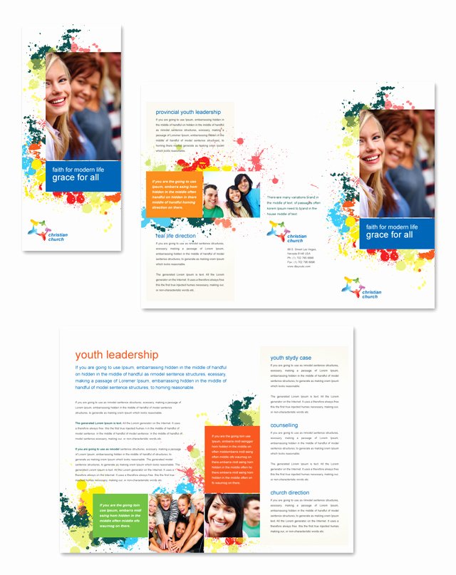 Youth Ministry Budget Template Luxury Church Youth Ministry Tri Fold Brochure Template